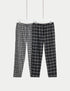 2pk Brushed Cotton Checked Pyjama Bottoms